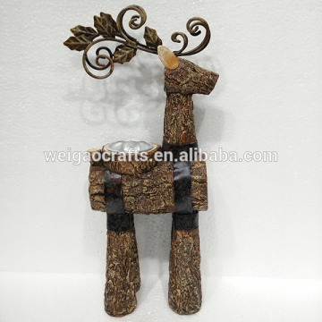 Resin deer candle holder/ Candle stick