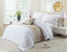 2014 new design, 6pcs feather flower Jacquared bedding set ,hotel linen