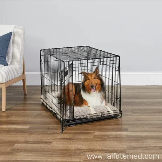 Collapsible Double Doors 18 Inch Tray Dog Crate for Pet Traveler