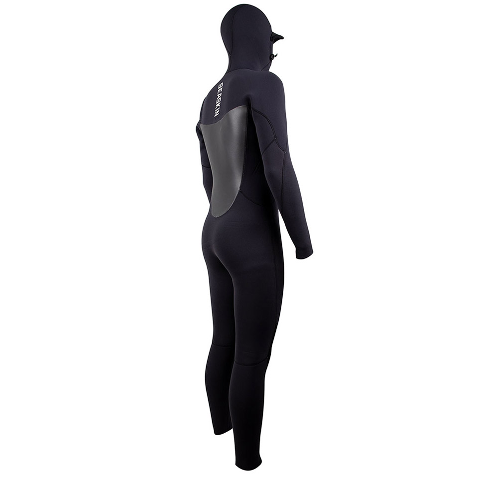 Seaskin Design Erkekler Kapşonlu Wetsuit 5/4mm Sörf için