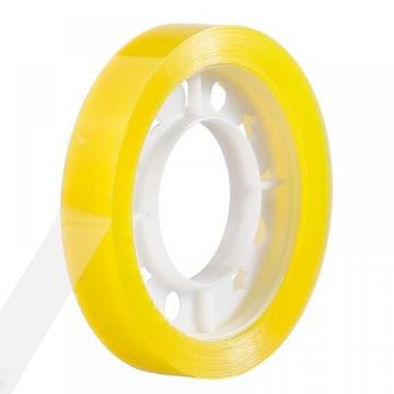 Yellow BOPP stationery tape/ small roll student tape bopp stationery adhesive tape