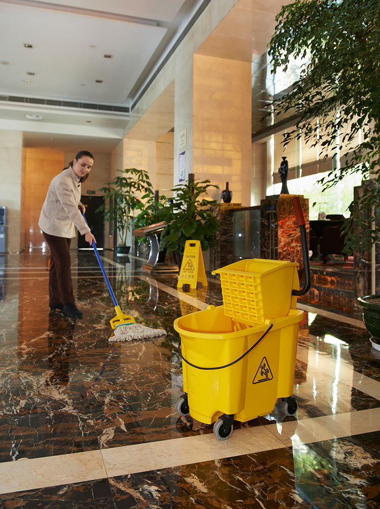 New arrival hotel plastic cleaning trolley mop wringer