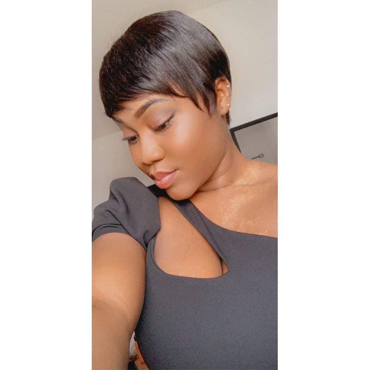 Finger Wave Short Brazilian100% Human Wigs Pixie Short Wigs for Black Women Peruvian and Brazilian Human Hair Paypal 150% 6"