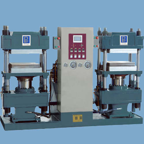 PLC de doble placa de vulcanización de prensa de la máquina