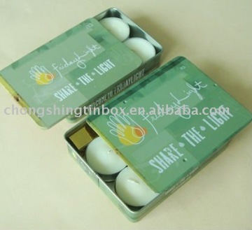 Slip lid tin candle box wholesale