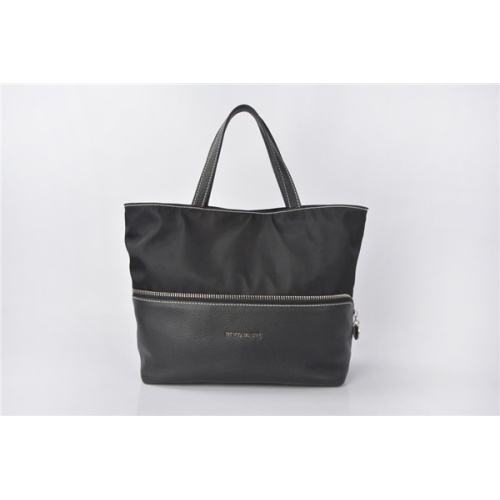 Ella Patent Tessuto Soft Nylon & Leather Tote