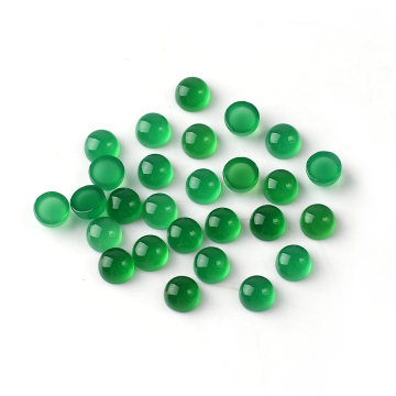 loose gemstone green agate green chalcedony round cabochon