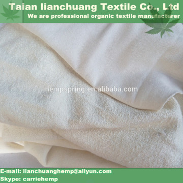 Organic hemp organic cotton mixed french terry fabric