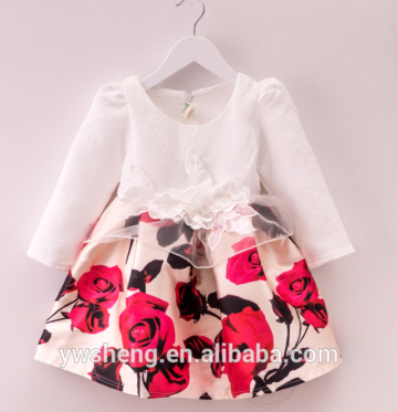 2016 wholesale baby girls new style flower dress