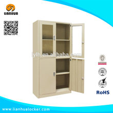 KD swing glass door metal file storage cabinet