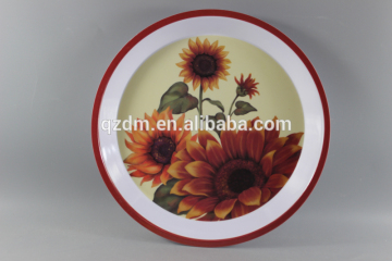 Cheap plastic serving trays, round plastic tray