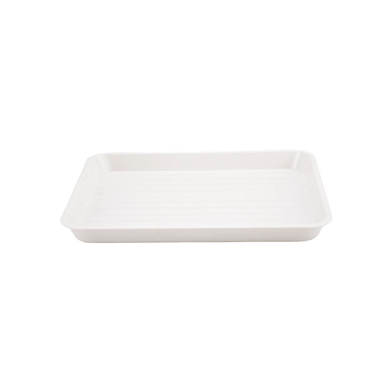 Deep Black Tray 45x35cm Polycarbonate Clear Tray 14x18 Inch Plastic Rectangular White Tray