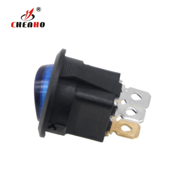 3Pin Light Illumination Round Rocker Switch KCD1-101N-8