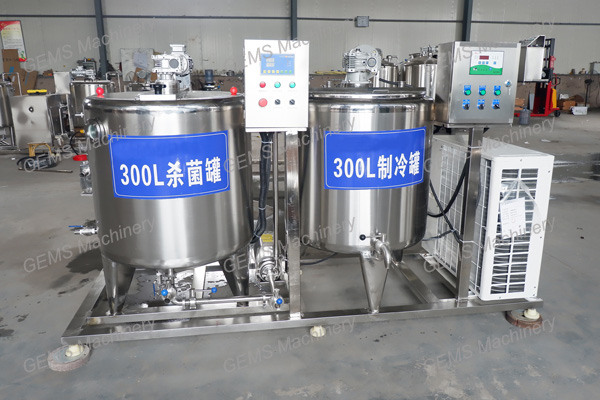 300L Milk Pateurizing Cooling Tank