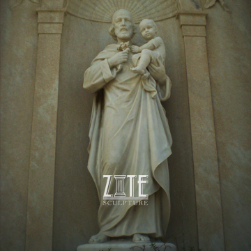Fine Workmanship Life Size Marble Saint Joseph Statue