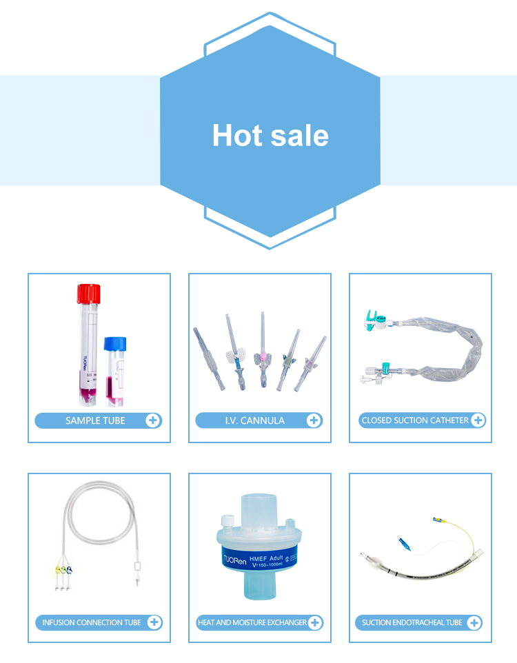 Tuoren different size disposable silicon simple soft-tip nasal oxygen cannula for adult