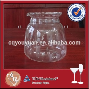 1500ml capacity clear pyrex glass coffee pot