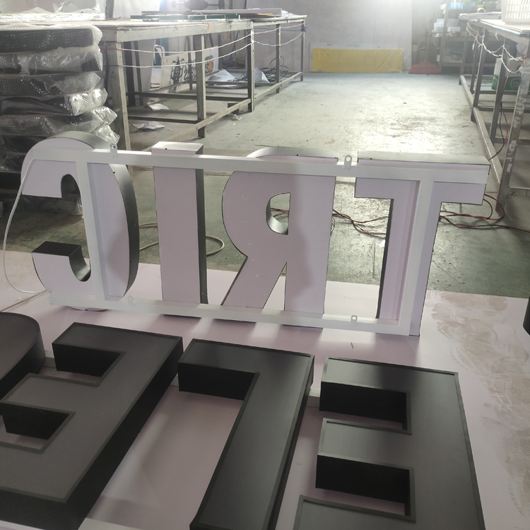 Outdoor 3d letter acrylic big luminous letter commercial sign advertising channel letter led sign