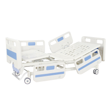Adjustable three-function manual hosptial bed ABS side rails
