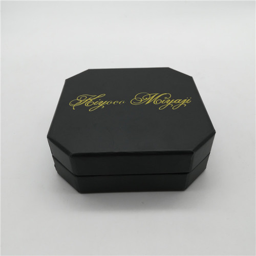 Irregular Rigid Black Lid Off box with Mat