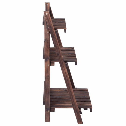 3 Tiers Wood Plant Stand Shelf Vertical Rack