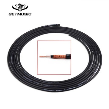 4MM Diameter PVC Cable Guitar Cable Dual Core Low Noise Instrument Cable Black