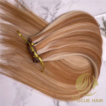 Piano 27/613 top hand tied hair extensions