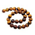 Perles rondes naturelles d&#39;oeil de tigre de pierre gemme de 14MM pour faire des bijoux