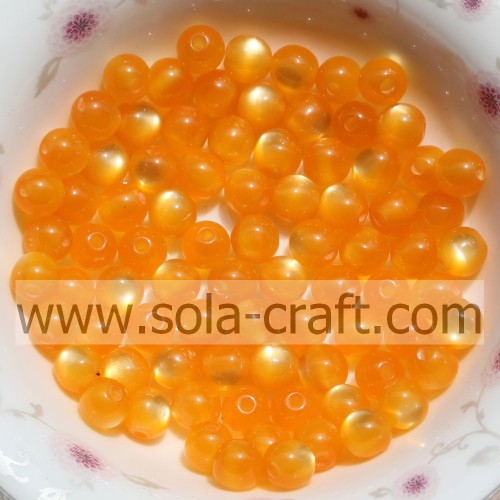 6/8/10/12 MM Großhandel Round Resin Cat Eye Beads