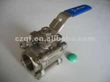 3-pc mouting pad Katup Bola (penuh lubang 1000PSI)