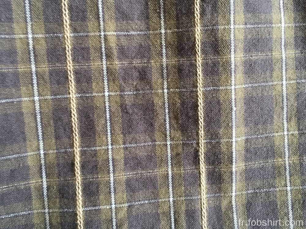 Chemise à carreaux à manches longues pour homme