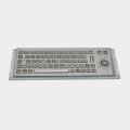 Industrial metal keyboard with trackball for kiosks