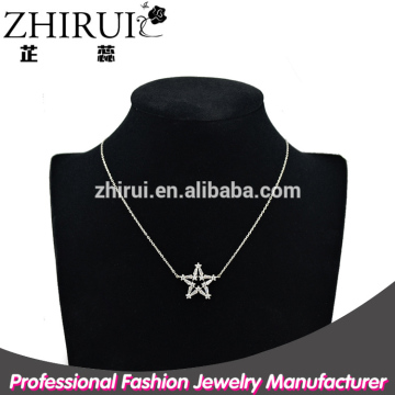 fashion costume jewelry china brass chain star handmade necklace