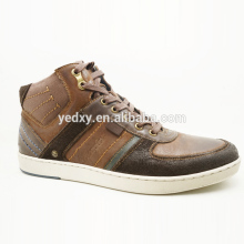 young style high cut sneakers men leather boots shoes