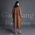 Dark brown double-sided cashmere coat