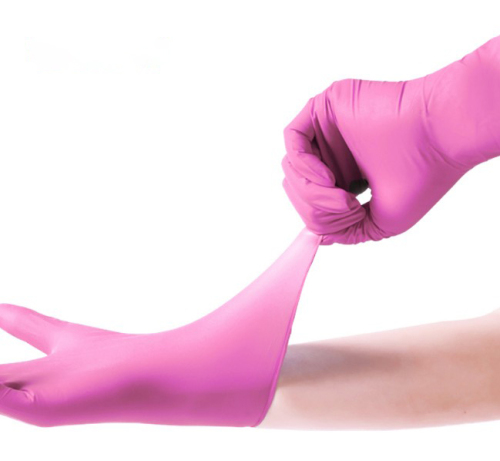 Nitrile Gloves Pink White Blue Nitrile Gloves