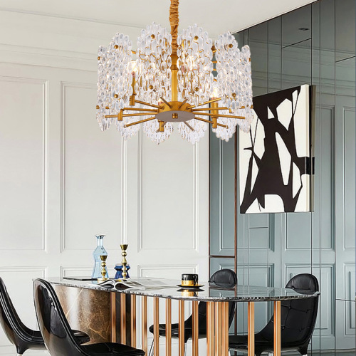 LEDER Kristal siling Chandelier kontémporér