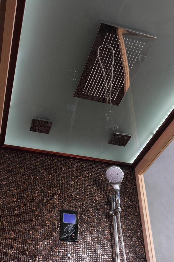 Deluxe Design with Glass Door Enclosed Steam Room Sauna Shower