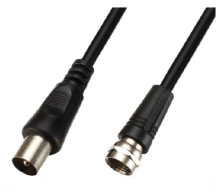 F plug to TV 9.5 plug high quality coaxial tv cable