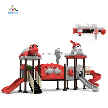 Customized Colorful Outdoor Plastic Slide for Preschool Playgrounds