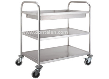 Round tube clearing trolley 3 tier