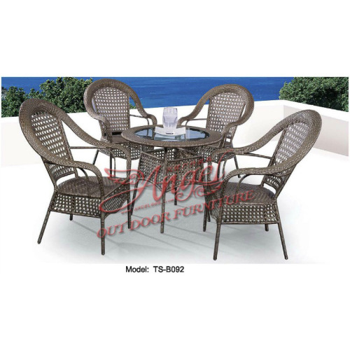 Leisure Rattan Furniture High Back Chair and Table for Outdoor