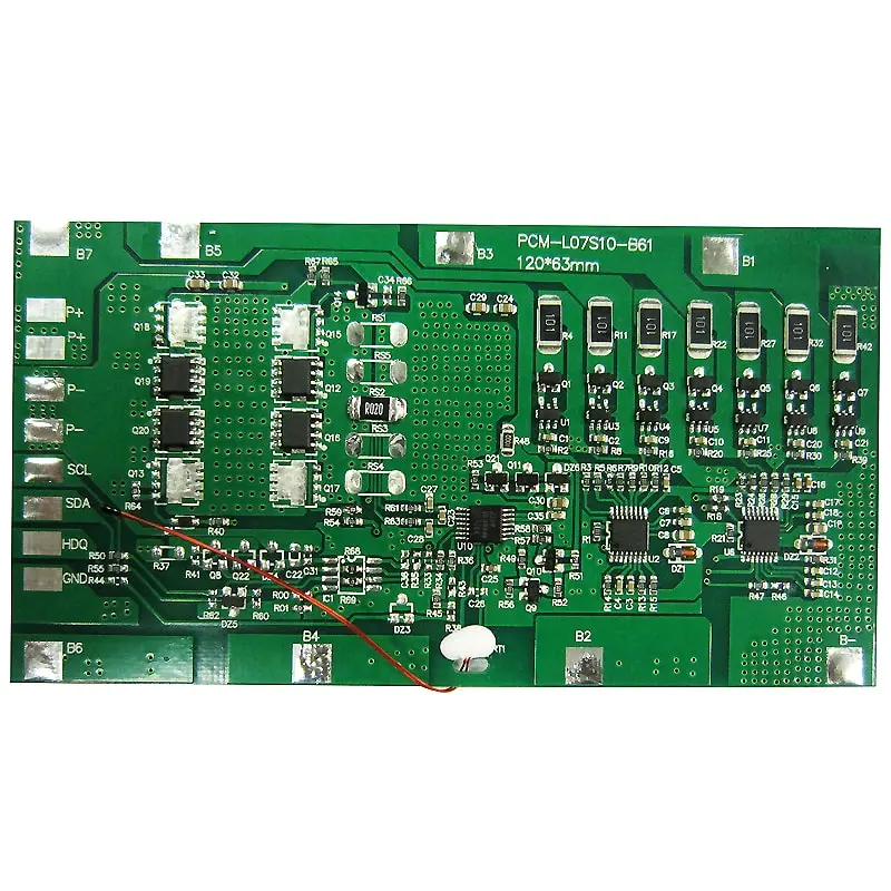 7s 12A PCM BMS for 24V 25.2V 25.9V Li-ion/Lithium/ Li-Polymer 21V 22.4V LiFePO4 Battery Pack with I2c and Ntc (PCM-L07S10-B61)