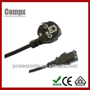 European standard 10/16a 250v european power supply cord