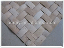 Light yellow coconut shell mosaic tiles