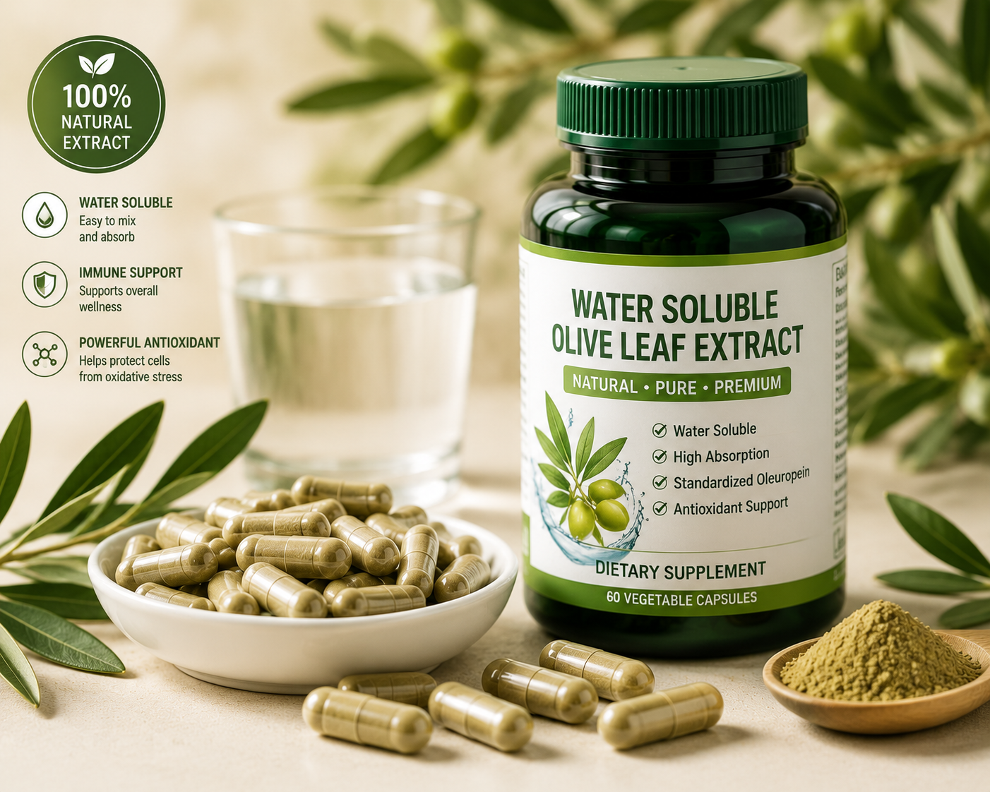 Water Soluble Olive Leaf Extrac Water Soluble Olive Leaf Extrac