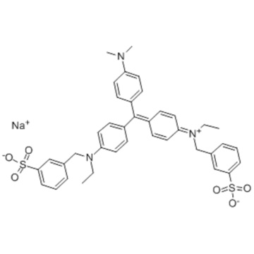 Benzenemethanaminium, N- [4 - [[4- (diméthylamino) phényl] [4- [éthyl [(3-sulfophényl) méthyl] amino] phényl] méthylène] -2,5-cyclohexadién-1-ylidène] -N-éthyle -3-sulfo, sel interne, sel de sodium CAS 1694-09-3