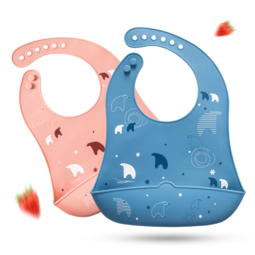 Custom Comfortable Silicone Polar Bear Baby Bib