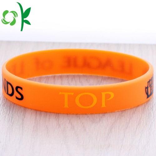 Eco-friendly Common Silicone Printing Logo Bracelet/Bangles