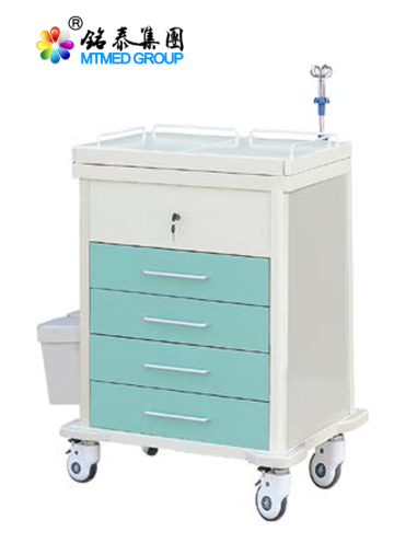 Color steel medical rescue cart